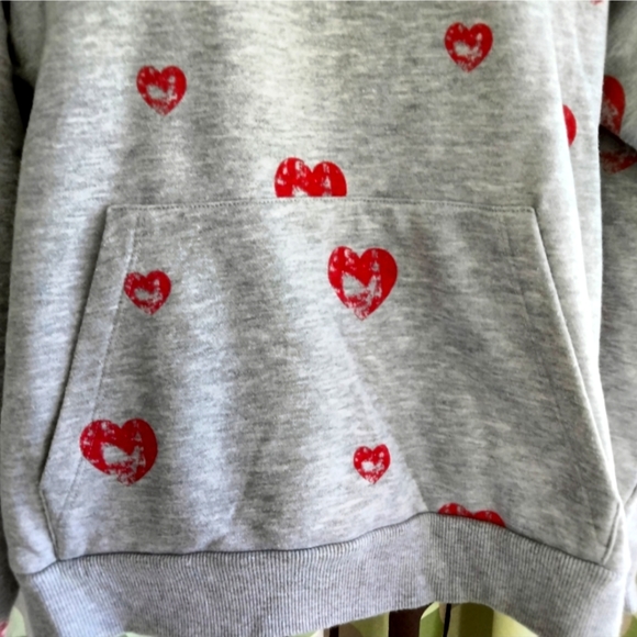 Marled Heart stamped hoodie L NWOT - Picture 6 of 16